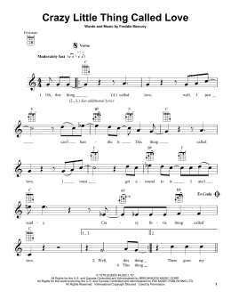 page one of Crazy Little Thing Called Love (Ukulele)