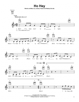 page one of Ho Hey (Ukulele)