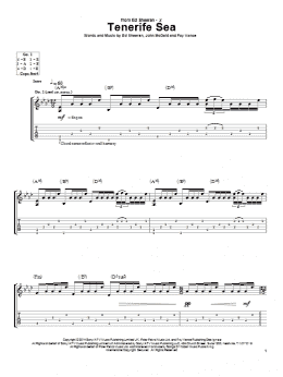 page one of Tenerife Sea (Guitar Tab)