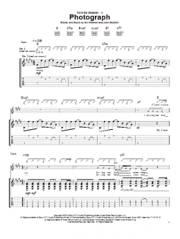 page one of Photograph (Guitar Tab)