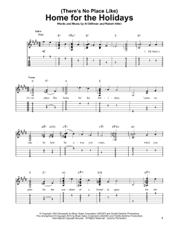 page one of (There's No Place Like) Home For The Holidays (Easy Guitar Tab)