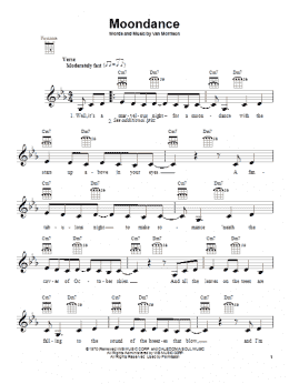 page one of Moondance (Ukulele)