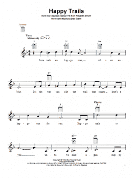 page one of Happy Trails (Ukulele)