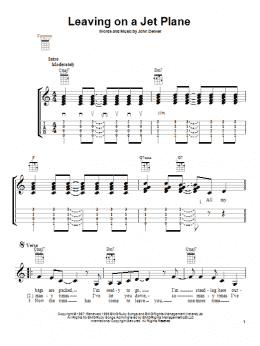 page one of Leaving On A Jet Plane (Ukulele)