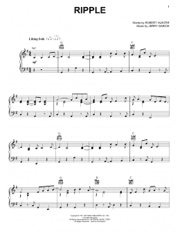 page one of Ripple (Piano, Vocal & Guitar Chords (Right-Hand Melody))