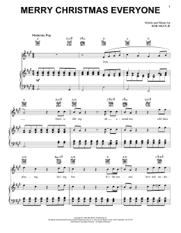 page one of Merry Christmas Everyone (Piano, Vocal & Guitar Chords (Right-Hand Melody))