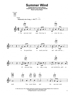 page one of Summer Wind (Ukulele)