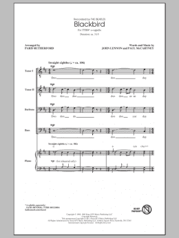 page one of Blackbird (TTBB Choir)