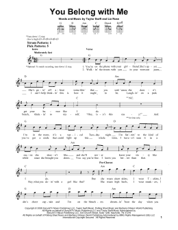 taylor swift you belong with me guitar chords