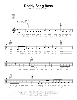 page one of Daddy Sang Bass (Ukulele)