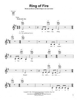 page one of Ring Of Fire (Ukulele)