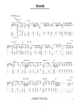 page one of Gold (Guitar Tab)