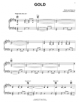 page one of Gold (Piano, Vocal & Guitar Chords (Right-Hand Melody))