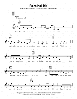 page one of Remind Me (Ukulele)