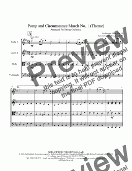 page one of Pomp and Circumstance Military March, Op. 39, No. 1 Theme (EASY)