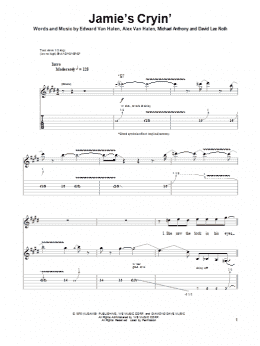 page one of Jamie's Cryin' (Guitar Tab (Single Guitar))