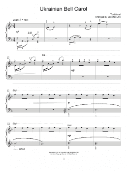 page one of Ukrainian Bell Carol (Educational Piano)