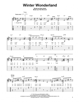 page one of Winter Wonderland (Easy Guitar Tab)