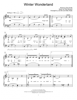 page one of Winter Wonderland (Educational Piano)