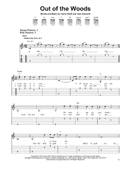 page one of Out Of The Woods (Easy Guitar Tab)