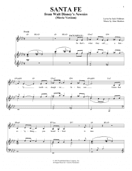 page one of Santa Fe (Piano & Vocal)