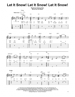 page one of Let It Snow! Let It Snow! Let It Snow! (Easy Guitar Tab)