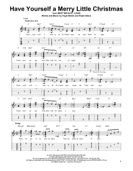 page one of Have Yourself A Merry Little Christmas (Easy Guitar Tab)