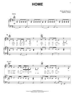 page one of Home (Piano, Vocal & Guitar Chords (Right-Hand Melody))