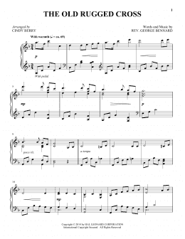 page one of The Old Rugged Cross (Piano Solo)