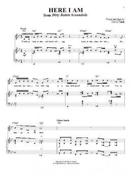 page one of Here I Am (Piano & Vocal)