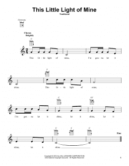 page one of This Little Light Of Mine (Ukulele)