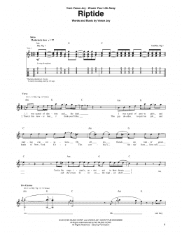 page one of Riptide (Guitar Tab)