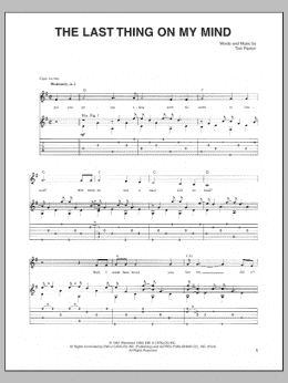 page one of The Last Thing On My Mind (Guitar Tab)