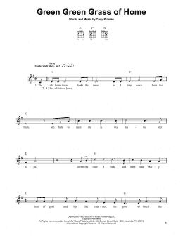 page one of Green Green Grass Of Home (Easy Guitar)