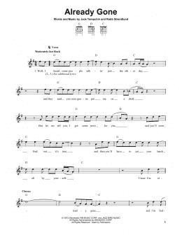 page one of Already Gone (Easy Guitar)