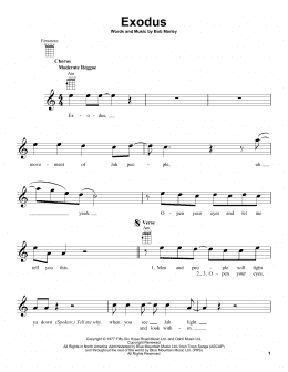 page one of Exodus (Ukulele)