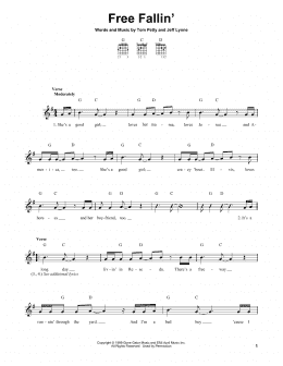 page one of Free Fallin' (Easy Guitar)