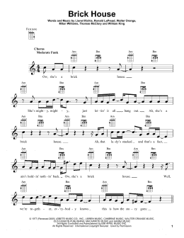 page one of Brick House (Ukulele)