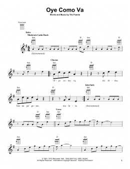 page one of Oye Como Va (Ukulele)