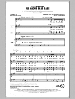 page one of All About That Bass (SATB Choir)