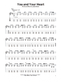 page one of You And Your Heart (Guitar Tab (Single Guitar))