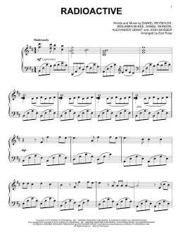 page one of Radioactive (Piano Solo)