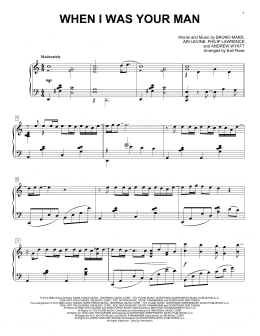 page one of When I Was Your Man (Piano Solo)