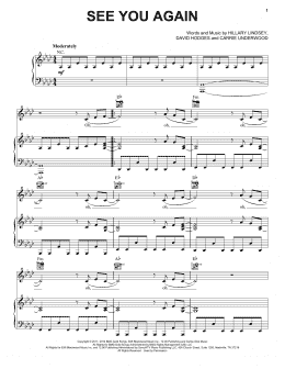 page one of See You Again (Piano, Vocal & Guitar Chords (Right-Hand Melody))