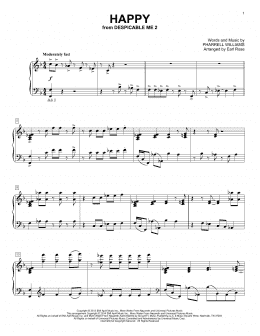 page one of Happy (Piano Solo)