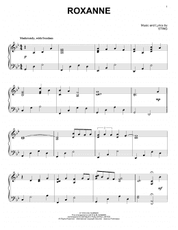 page one of Roxanne (Piano Solo)