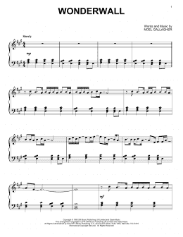 page one of Wonderwall (Piano Solo)