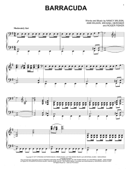 page one of Barracuda (Piano Solo)