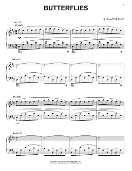 page one of Butterflies (Piano, Vocal & Guitar Chords (Right-Hand Melody))