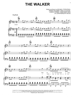 page one of The Walker (Piano, Vocal & Guitar Chords (Right-Hand Melody))